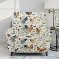 thumbnail image 2 of Kuiaobaty Chicken Butterfly Flower Reclining Sofa Slipcover Stain Resistant Recliner Chair Cover Large Reclining Slipcover Soft Recliner Couch Cover with Elastic Bottom for Pets, 2 of 8