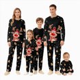 thumbnail image 5 of NOLDARES Christmas Family Pajamas Matching Set, Letters Print Long Sleeve Tops with Plaid Pants Sleepwear Loungewear(Black,C:14 Year), 5 of 5