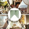 thumbnail image 3 of Swag Curtains Valances for Windows, Abstract Beach Coastal Short Kitchen Window Curtains Over Sink, Ombre Sage Green Geometric Cafe Curtains Panel Set Of 2,Rod Pocket, 45 Inches Length, 3 of 8