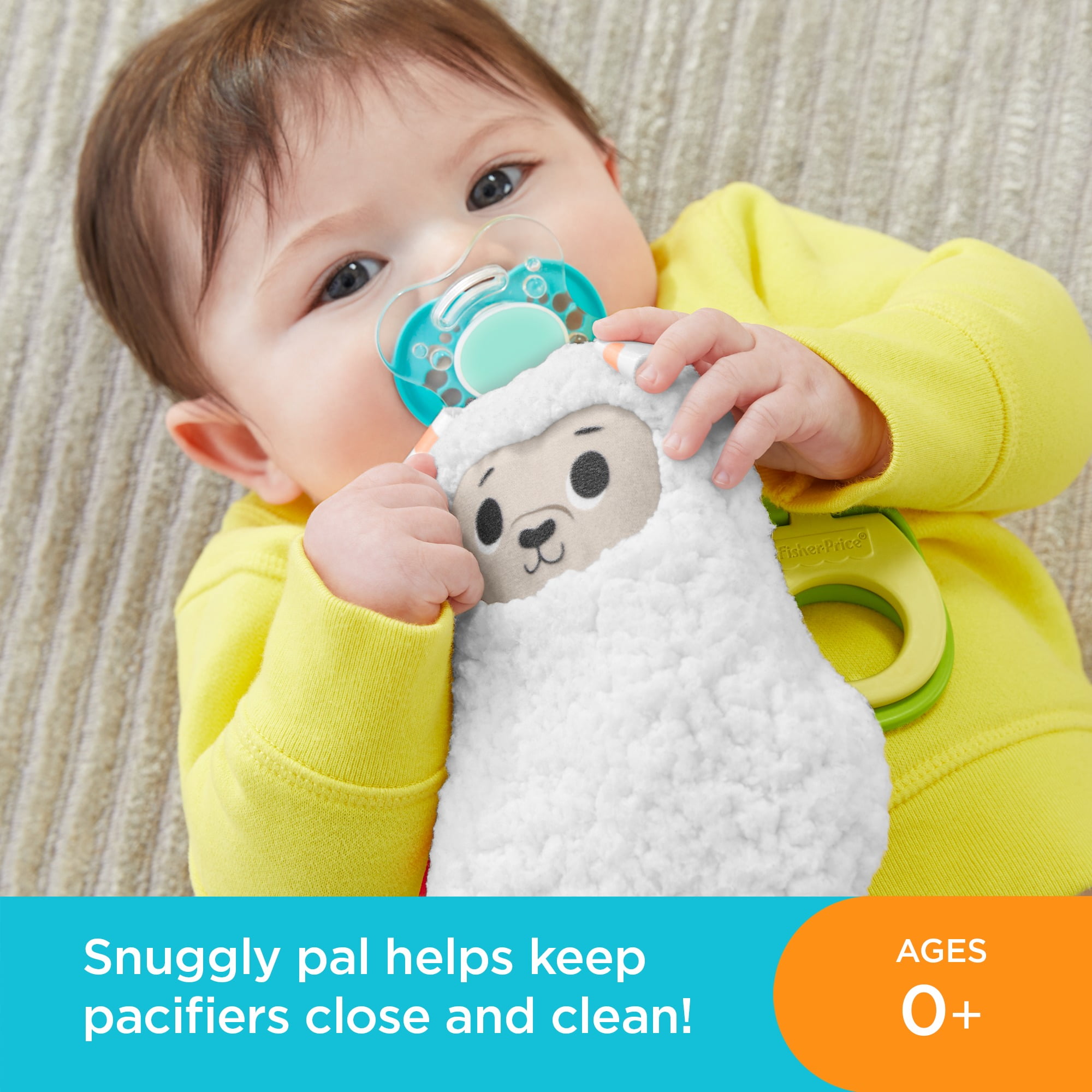 Fisher-Price Clipimals Universal Pacifier Holder, Llama