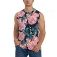 thumbnail image 1 of Balery Rose Flowers Camisetas sin mangas para hombre, absorbe la humedad y protege contra el mal olor.-Large, 1 of 7