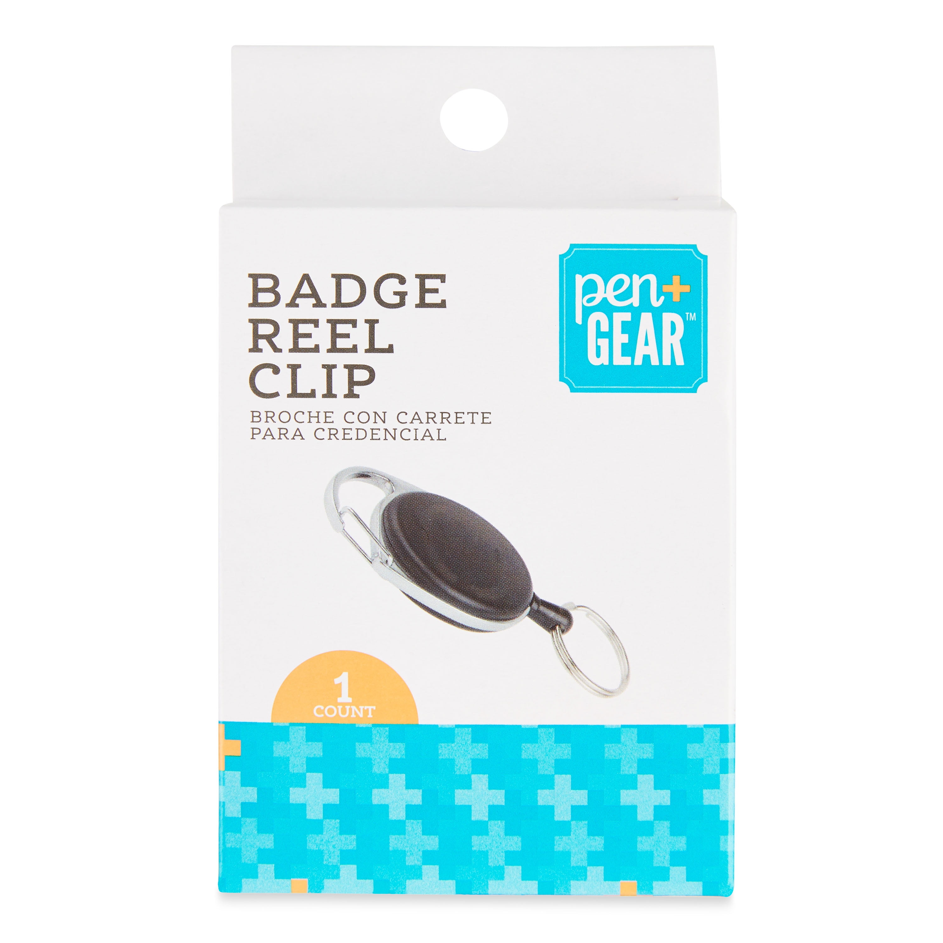 Pen+Gear Badge Reel Clip, Black