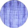 thumbnail image 1 of Ahgly Company Machine Washable Indoor Round Abstract Blue Contemporary Area Rugs, 5' Round, 1 of 4