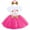 Hot Pink - Balloon, variant on Toddler Baby Girls Princess Shiny Sequin Bow Tutu Dress with Headband 3rd Birthday Outfits Cake Smash Party Clothes Set 3 Years Hot Pink