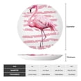 thumbnail image 2 of Wukai Flamingo Print Decorative Plate for Display,Bone China Decorative Plate, Ceramic Dinner Plate with Stand, Vertical Ceramic Plate-6in, 2 of 6