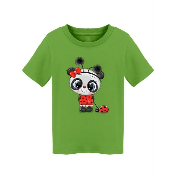 Cartoon Cute Panda Bear Girl T-Shirt Toddler -Image by Shutterstock, 4 Toddler