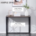 thumbnail image 4 of HOMCOM Folding Console Table, Industrial Sofa Table, Narrow Farmhouse Table with Metal Frame for Living Room, Entryway, Foyer, Brown, 4 of 8