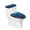 Owl Pattern, variant on HELLHERO Space Dog Pattern Polyester Toilet Lid Covers & Elastic Installation Toilet Lid Covers Set & Elastic Edge for Bathroom Home Fits All Toilet Shapes