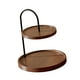 thumbnail image 1 of Bandeja de madera de 2 niveles para servir frutas, bandeja de madera para fiestas, decorativa estilo granja para Valentín, postres y otoño., 1 of 9