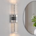 thumbnail image 1 of Epinl Aplique de baño Iluminación de pared - Aplique de pared moderno LED Lámpara de tocador de baño de cristal cromado Aplique de pared vertical y horizontal de 3000 K para dormitorio, sala de estar,, 1 of 1
