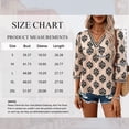 thumbnail image 4 of TEMOFON Womens Blouses Summer V Neck 3/4 Sleeve Top for Women Floral Print Boho Womens Tops Dressy Casual Blouses XL, 4 of 8