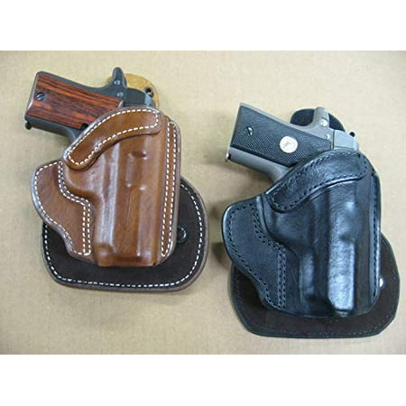 Azula All Leather Molded Paddle Holster CCW OWB for Sig Sauer P 938 P938 9mm Pistol Black (Best Leather Paddle Holster)