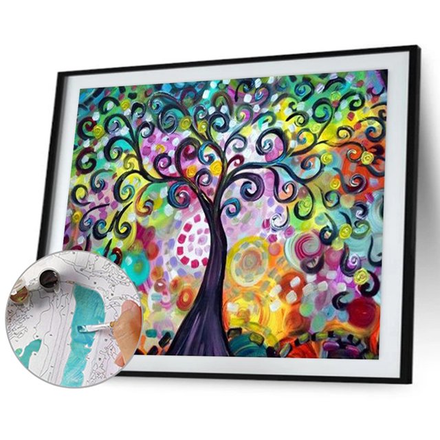 Cuadros Decorativos Árbol de la vida pintura al óleo por números Kit sin marco dibujo cuadro decoración de pared Ndcxsfigh Nuevos Originales