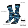 thumbnail image 4 of Disketp Cartoon Surfer Sharks Unisex Crew Socks Lightweight Breathable Ventilation Ankle Socks, Mid-calf socks for Daily, 4 of 6