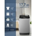 thumbnail image 5 of Krib Bling Full Automatic Washing Machine with LED Display, 17.7 lbs Portable Washer with Drain Pump, 10 Washing Programs & 8 Water Levels, Ideal for Camping, Apartment, Dorm, Grey, 5 of 8