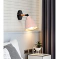 thumbnail image 2 of 2 paquetes de apliques de pared vintage industriales lámparas de techo E27 lámpara de pared interior retro ajustable de metal para dormitorio cocina restaurante (rosa). Afortunado Sencillez, 2 of 5