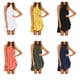 thumbnail image 2 of Minnieouse Vestido de tiras Traje de verano con cuello halter Exquisito Cuello Dulce regalo Elegancia Diseño elegante Ropa de mujer Vestidos Melon rojo L, 2 of 6