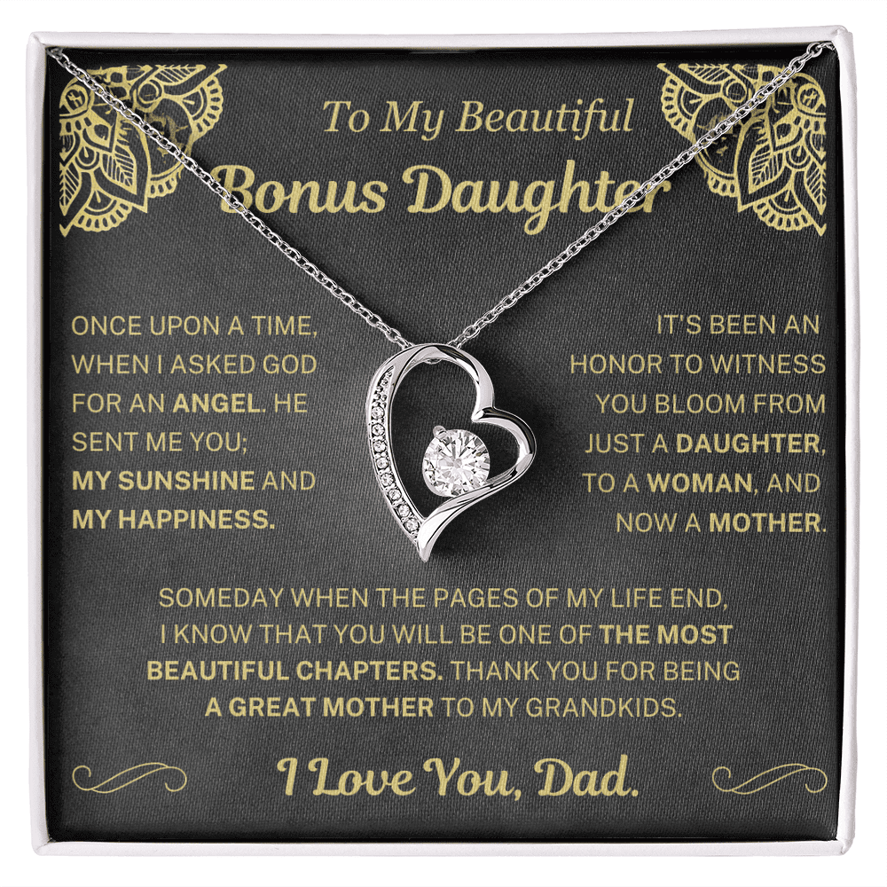 When I Asked For An Angel He Sent Me You For Bonus Daughter Necklace A Meaningful Necklace Perfect For Anniversaries Birthdays Valentine Version 856, White Forever Love Necklace