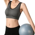 thumbnail image 4 of Guardoinrt Sports Bra For Women Soft And Skin Friendly Compression Fit Comfortable Elastic Band Nylon Bras Grey S, 4 of 6