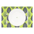 thumbnail image 2 of Ryvnso Placemats Set of 6 Green Leaves Pattern Dining Mats Heat-Resistant Non-Slip Washable Table Mat, 2 of 8
