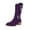 Purple, variant on Women's Mid-Calf Cowboy Cowgirl Boots Classic Comfort Riding Combat Boot Pointed Toe Side Zipper Long Tall Fall Winter Boots for Women