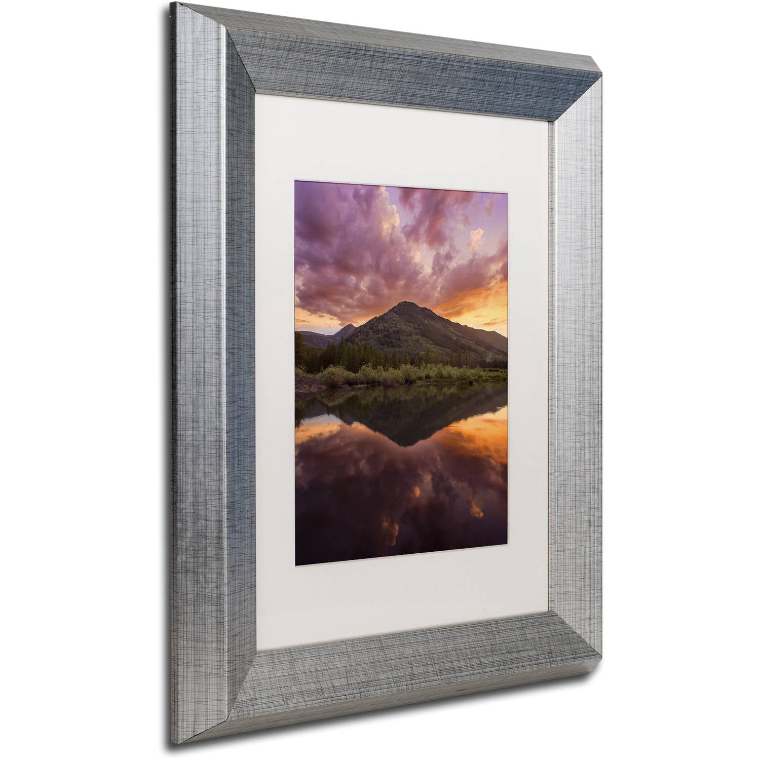 Trademark Fine Art "Glamor in the Sky" Canvas Art by Michael Blanchette Photography White Matte, Silver Frame