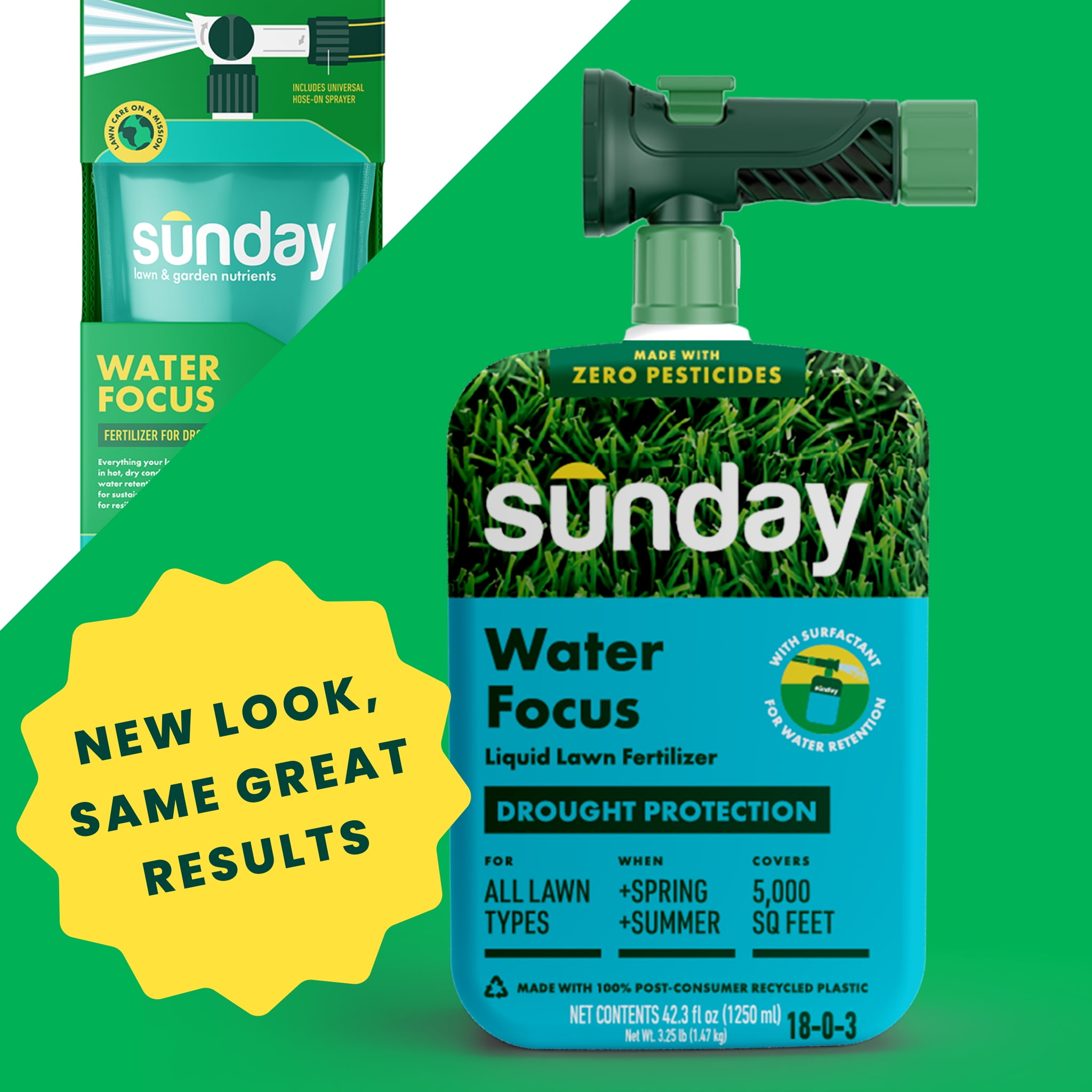 Sunday Water Focus Ready-to-spray Liquid Lawn Fertilizer 42.3 fl oz, (18-0-3), 5,000 sq ft