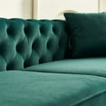 thumbnail image 6 of 86'' W Luxury Modern Tufted Sofa with 2pcs of Toss Pillows for Living Room, Bedroom, Green Color, 6 of 9