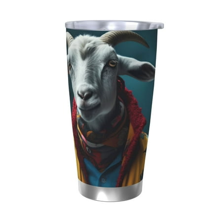 

Bingfone Surrealist Goat for 20 Oz Stainless Steel Travel Mug Double Wall Water Coffee Cup for Home Office Outdoor Works Great for Ice Drinks and Hot Beverage-Without Straw