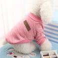 thumbnail image 3 of Suéter para perro, suéteres cálidos para perros, ropa para gatos, abrigo polar para mascotas para cachorros, perros pequeños, medianos y grandes (M, rosa), 3 of 5