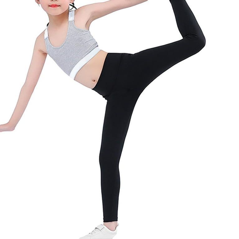 Girls Athletic Leggings Kids Dance Running Yoga Pants Workout