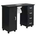 thumbnail image 6 of Ktaxon Manicure Nail Table Station, Salon Spa Nail Desk with Electric Downdraft Vent, Black, 6 of 9