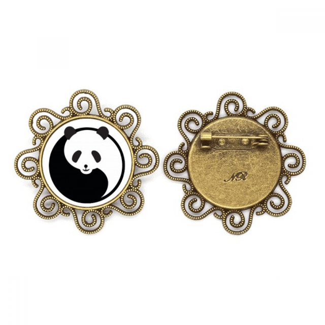 Ambiente armonioso oso oso oso panda Broche de flores, regalo de joyería para mujeres y niñas Unbranded M