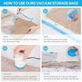 thumbnail image 4 of Bolsas de Compresión al Vacío con Bomba de Mano | Reutilizables para Ahorrar Espacio | Guarda Ropa, Edredones, Mantas | Ideal Viajes y Organización, 4 of 4
