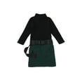 thumbnail image 1 of Kids Skirt Suit Long Sleeve High Collar Knitted Sweater Short Skirt, 1 of 9