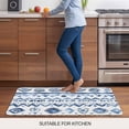thumbnail image 5 of Southwestern Boho Doormat Outdoor Entrance 24"x36", Blue Aztec Oriental Abstract Patterns Absorb Moisture Dirt Door Mats, Non-Slip Rubber Backing Floor Mats Indoor, Low-Profile Front Door Rugs, 5 of 9