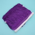 thumbnail image 4 of Borlas de flecos de encaje para vestido latino, ropa de escenario, zapatos, manualidades, cortina, accesorios de bricolaje, 14 cm/5,5 pulgadas, morado oscuro, 4 of 8