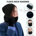 thumbnail image 5 of Syenll Winter Hat Scarf Gloves Set, 3 in 1 Knitted Beanie Scarf Touch Screen Gloves with Fleece Lined for Men Women, Black, 5 of 8