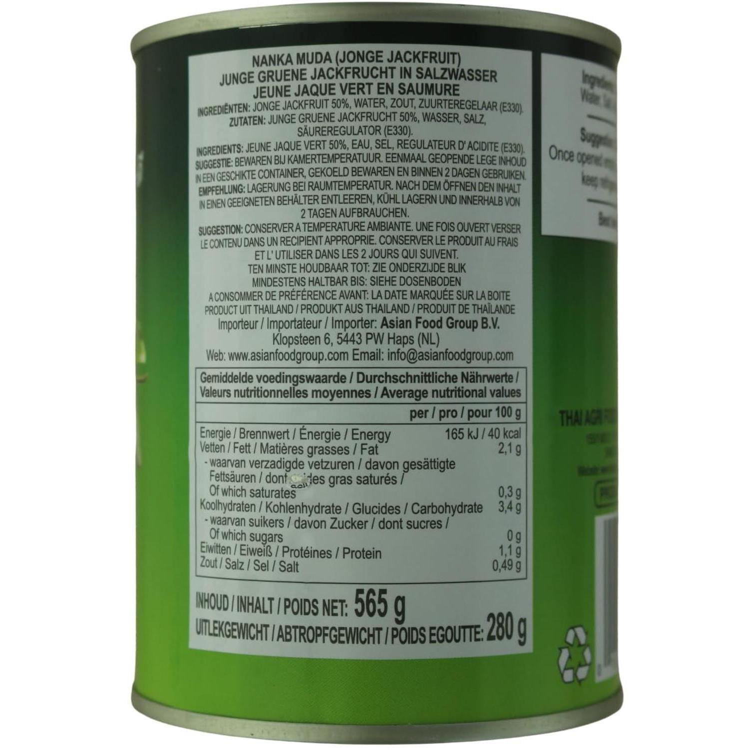 NineChef Bundle - Aroy-D Aroyd Young Green Jackfruit in Brine 20 Ounce (24 Pack) + 1 NineChef Brand ChopStick
