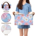 thumbnail image 5 of Yayeee Foldable Storage Basket for Shelves with Handles Waterproof Cloth Bins, Pink Daisy, 5 of 7
