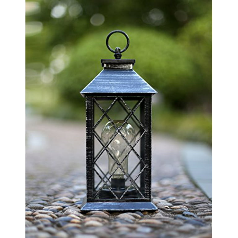 YaCool Decorative Garden Lantern - Vintage Style Hanging Lanterns Outdoor  Lighting Garden Light - Battery-operated 5 Hour Timer- 12' (009) 