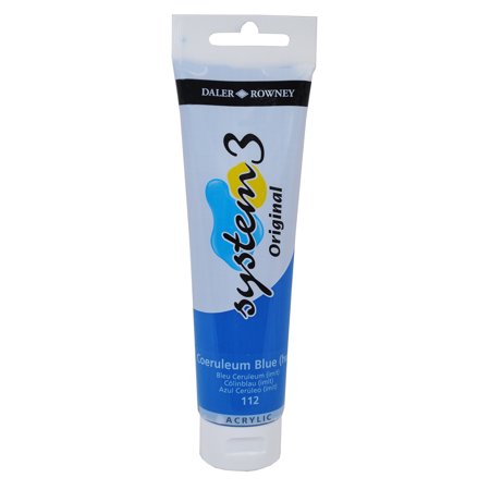 UPC: 5011386076232 | Daler-Rowney Original System 3 Acrylic  150ml Tube  Cerulean Blue (Hue)