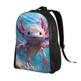thumbnail image 2 of Xecao Cute Underwater Axolotl Pattern Unisex Waterproof Laptop Backpack Premium Oxford Commuter Bag Travel-Friendly Ergonomic Design, 2 of 8