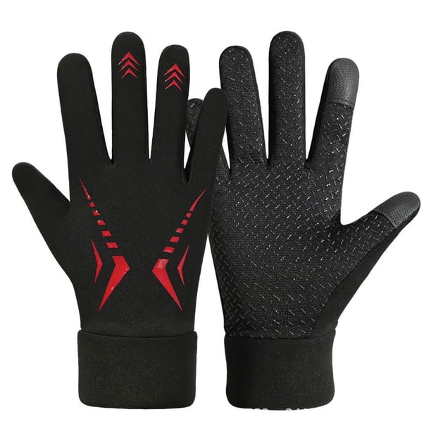Guantes de montar para hombre de otoño e invierno, guantes antidesgaste y de terciopelo, guantes deportivos, guantes para mujer resistentes al frío y a las salpicaduras de agua, con pantalla táctil