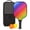 Black-4, variant on Pickleball Paddles Set Of 1, Fiberglass Surface, Vibrant Rainbow Print, 1 Paddle, 2 Balls & Bag