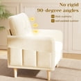 thumbnail image 3 of BedLuxury 31’’ High Back Accent Chair with Thick Cushion,Chenille sofa with Supportive Armrests for Living Room and Small Spaces,Beige, 3 of 9