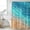 Turquoise, variant on Burnt Orange Ombre Coastal Shower Curtain, Waterproof Shower Curtains for Bathroom, Summer Nautical Beach Ocean Seaside Washable Fabric Cloth Bathroom Curtain Set Bathtub Decor with Hook 72''x72''