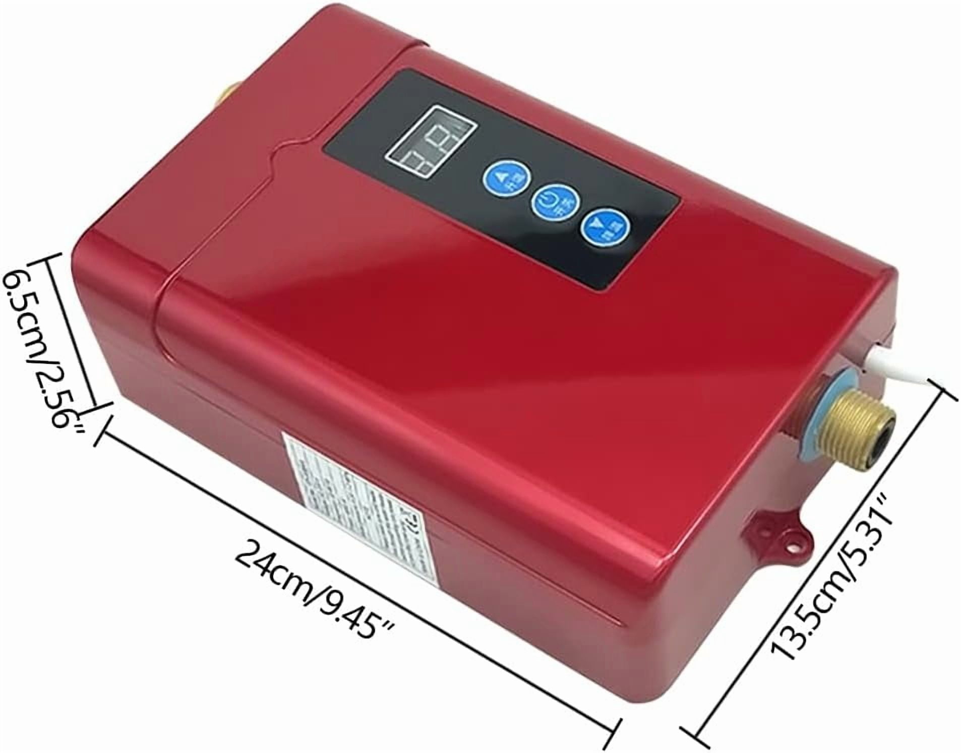 110V Tankless Electric Water Heater,Adjust 3000W Instant Hot Water Heater for Kitchen Under Sink Washing Faucet