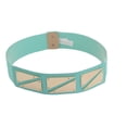 thumbnail image 3 of Women Mint Green Stretch Belt Gold Triangle Buckle S M, 3 of 9