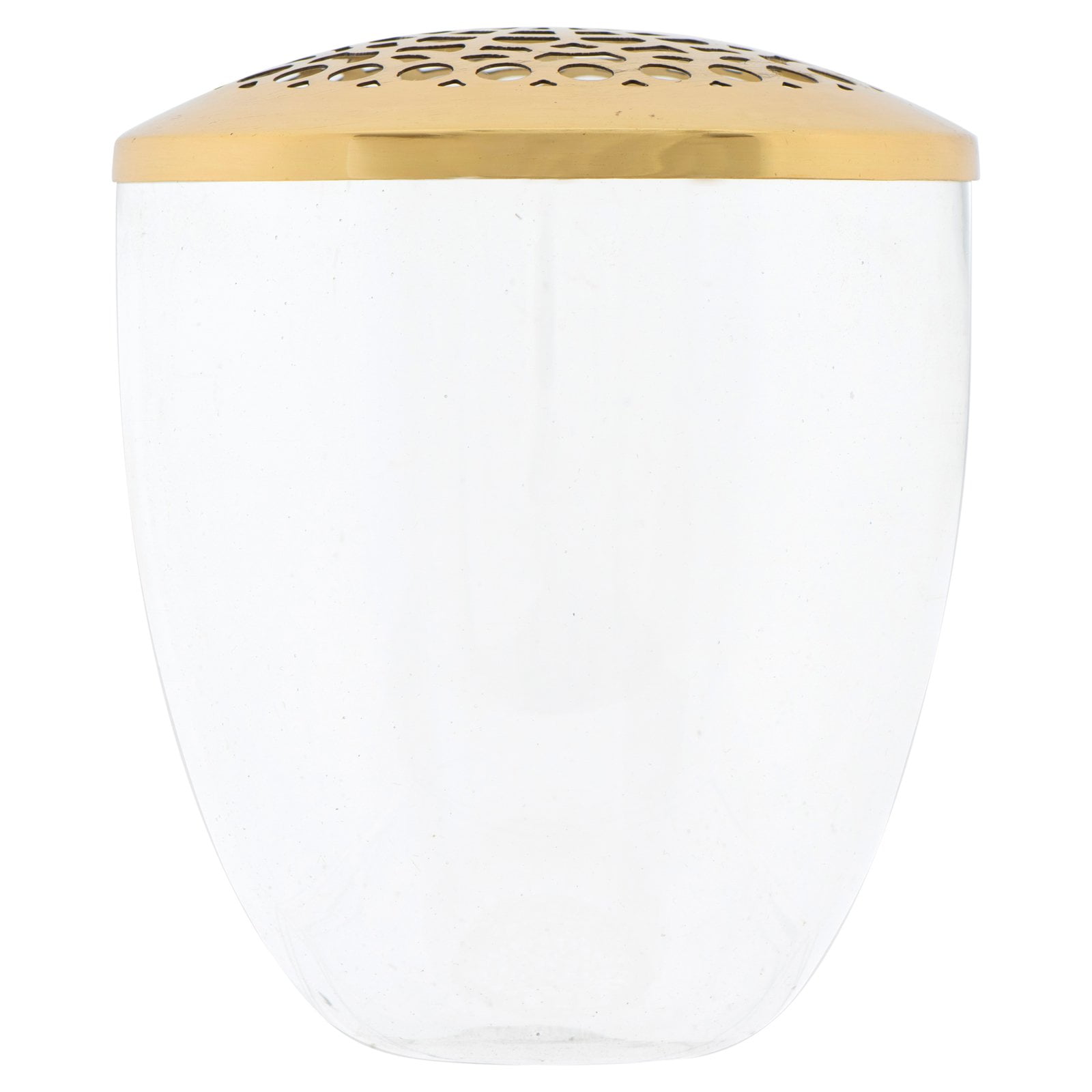 3R Studios Clear Glass Vase with Metal Frog Lid